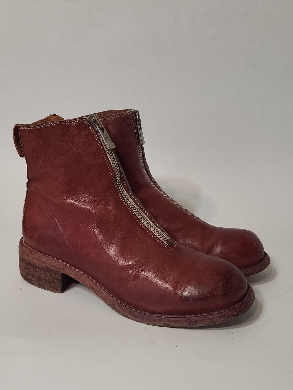 Guidi PL1 Soft Horse Leather Red Boots EU 38